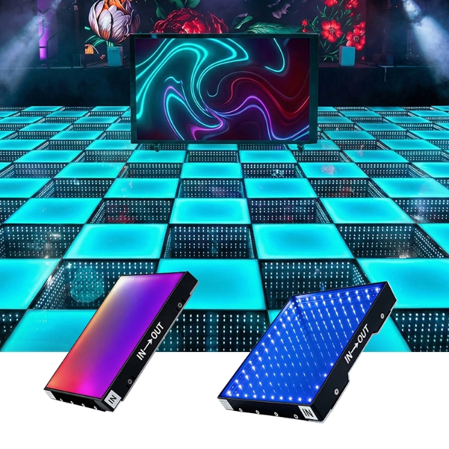 YingShan 3d infinity and frosted LED dance floor specifically designed for stage events.