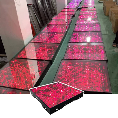 star led dance floor red