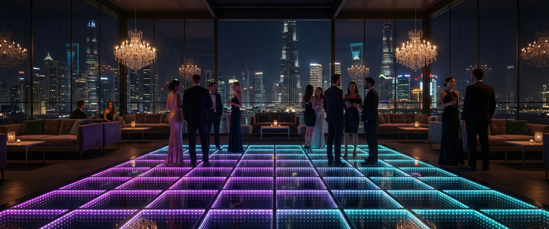 YingShan Abyss LED dance floor for upscale gala events